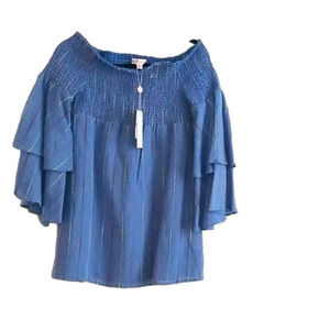 𝅺rd Carter, NWT, Chambray Mult, Boho chic